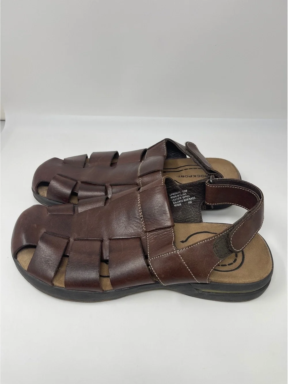 Rockport Powered by DMX Leather Brown Sandals Men's Size 13M Hiking